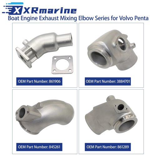 Codo de mezcla de escape para motor de barco Volvo Penta OEM 861906 3884701 861289 845261