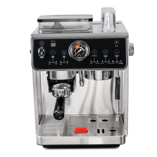 Mesin Kopi Espresso Semi-Otomatis dengan Grinder, Double Boiler, Multifungsi, Komersial & Rumahan