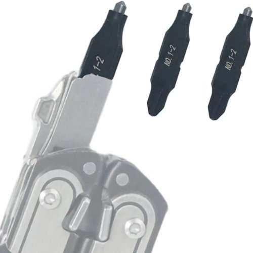 Glass Breaker Bit Set, Tungsten Carbide Window Breaking Tip + #1 & #2 Phillips, 3 Pack