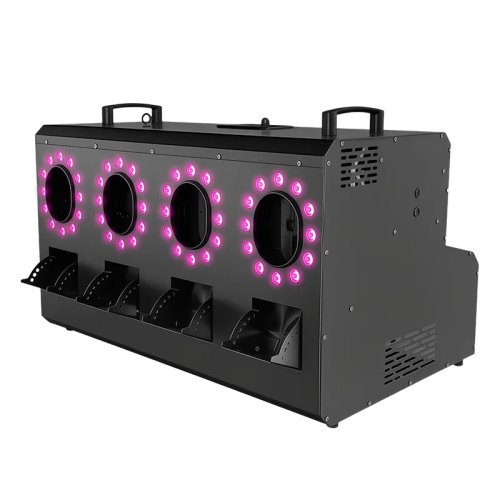 LED Smoke Bubble Machine 2-Hole/4-Hole Fog Bubble All-in-One for Wedding Stage Outdoor Events