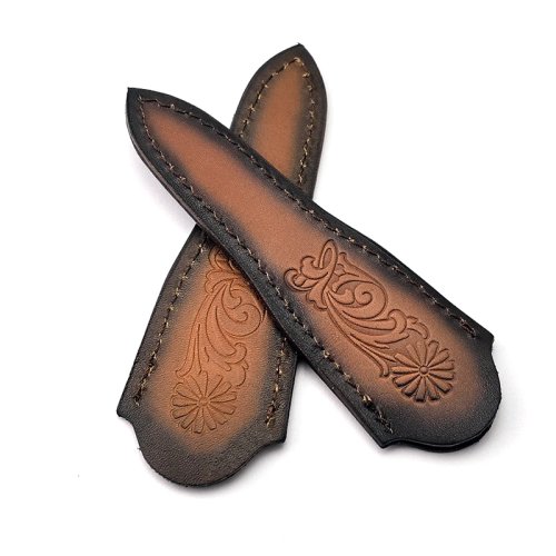 1 pza. Funda para cuchillo de hoja fija – Vaina de piel de res de primera, bolsa guarda para cuchillo de té y agujas