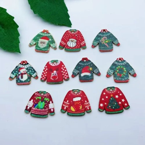 10 pz Orecchini e portachiavi in lega Natale - Renna, Pupazzo di neve, DIY bigiotteria