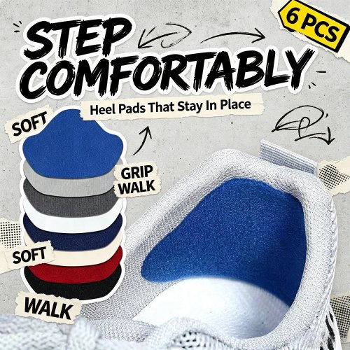 6Pcs Self-Adhesive Shoe Repair Patches for Sports Shoes, Suede Heel Protector, Anti-Wear Insoles Pad, Foot Care Insert