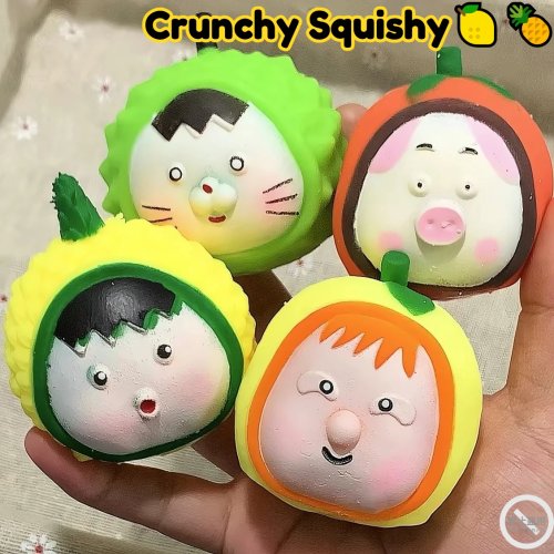Pelota antiestrés fruta squishy crunchy – Fidget toy ASMR hecho a mano