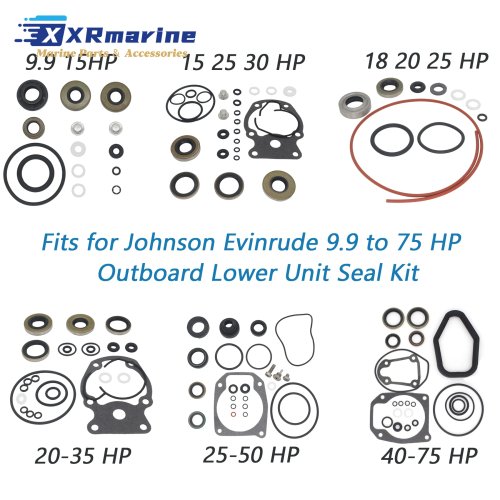 Ремкомплект сальників редуктора підвісного двигуна Johnson Evinrude 9,9–75 к.с. 396350 5007987