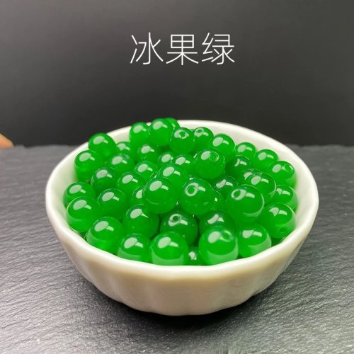 10 piezas de cuentas de jade verde natural para pulsera DIY, aretes, accesorios de joyería, amuleto de la suerte tallado a mano, regalo de moda