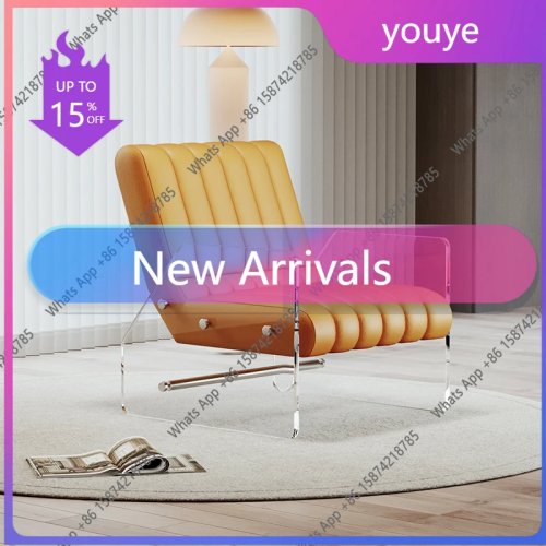 Modern Luxury Acrylic Rocking Chair Nordic Lounge Chair for Living Room
