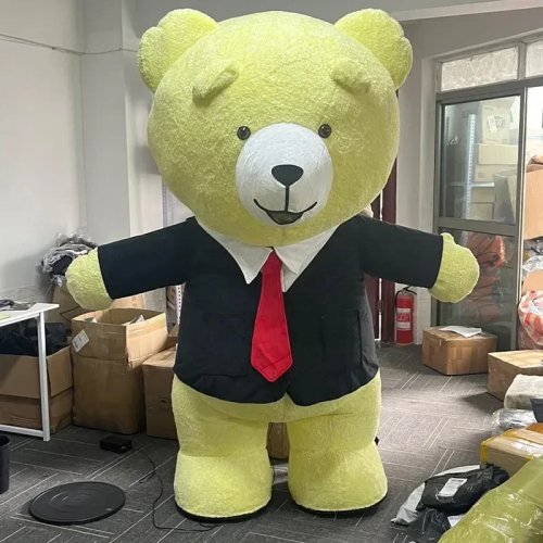 大人用 空気注入式 ベアマスコット コスプレ コスチューム – 全身ウォーキングスーツ 仮装パーティー向け（バッテリー・充電器なし）