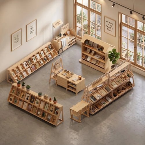 Vitrine expositora nórdica premium para loja, minimalista moderna para centro comercial e feira, mobiliário comercial
