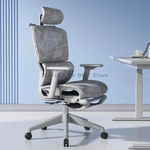 Cadeira de escritório ergonómica moderna com rotação e altura ajustável, cadeira de computador confortável para casa e gaming