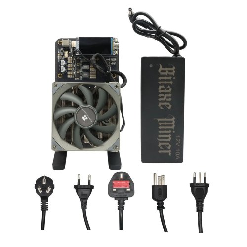 NerdQaxe ++ 4.8T BTCソロ宝くじマイニングマシン、BM1370ボード、オープンソース、12V電源付き