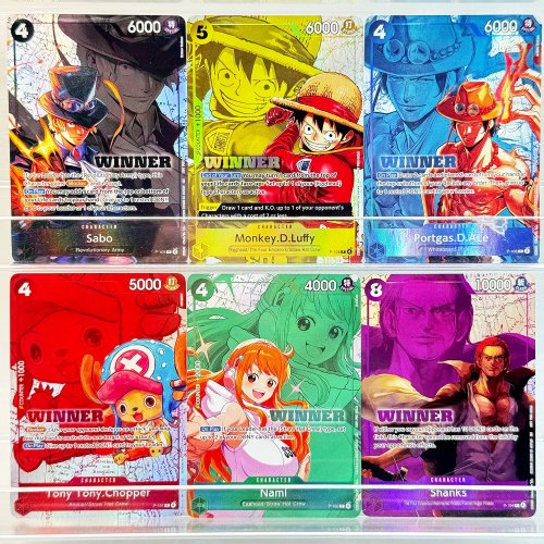 Карты One Piece Турнирный Пак 2026 Vol.2 Full Art Реплика DIY TCG Аниме Коллекция Фольгированные Карты с Тиснением