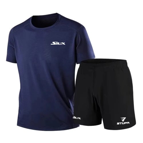 Ensemble de Sport pour Homme, Été, Respirant, Séchage Rapide, T-shirt et Short, Ensemble 2 Pièces pour Entraînement de Tennis