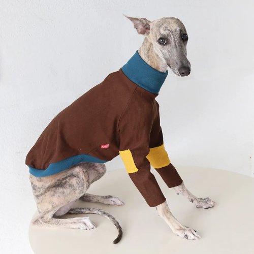 犬用 冬 ニット スウェット、2本脚 長袖 ウィペット パジャマ、暖かい 柔らかい ペット ニットウェア