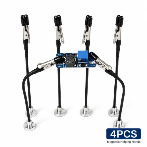 2/4/8個 マグネット式ヘルピングハンズ はんだ付けツール フレキシブルアーム＆ワニ口クリップ付き PCBホルダー 電子工作 はんだ付け DIY 修理