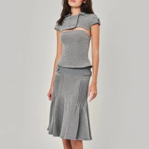 Top donna retrò a coste 2 in 1 con vita svasata – Elegante streetwear estivo