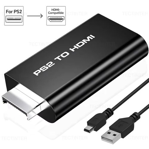 Adaptador conversor PS2 para HDMI com áudio de 3,5 mm para Sony PlayStation 2 – 480i/480p/576i