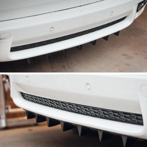 7 Fins Rear Bumper Splitter Lip for BMW X5 E70 LCI 2007-2013 M Sport Diffuser Spoiler Under Cover Trim Body Kit Tuning