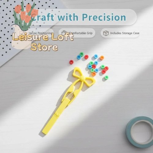 Pinzas de doble aguja para cuentas Perler - Herramienta ergonómica multifuncional para clasificar y armar cuentas en manualidades DIY