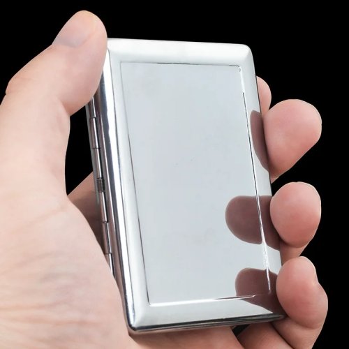 개인 맞춤형 플립 커버 금속 담배 케이스 8개비용 7.6mm 휴대용 패셔너블 남성 흡연 도구