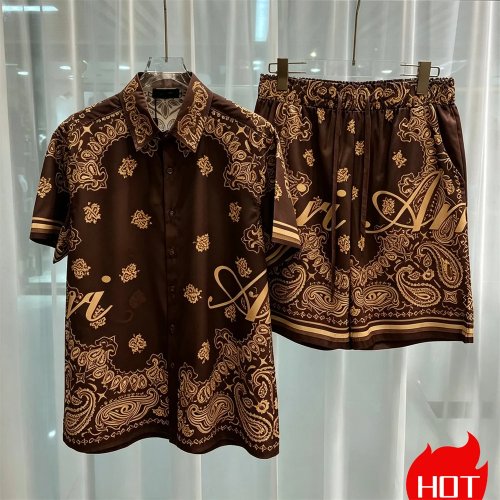 Set de Camisa de Verano para Hombre y Mujer, Nuevo Conjunto para Hombre, Camisa de Manga Corta y Short Casual de Playa para Jóvenes, Ropa Y2K para Hombre