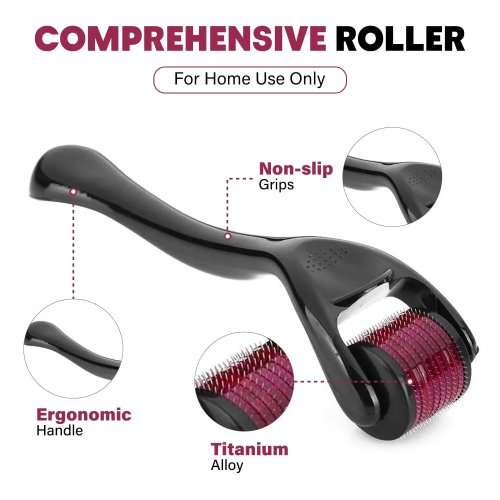 Derma roller titan chuyên nghiệp 540 kim siêu nhỏ 0,2/0,25/0,3mm hỗ trợ mọc tóc và râu