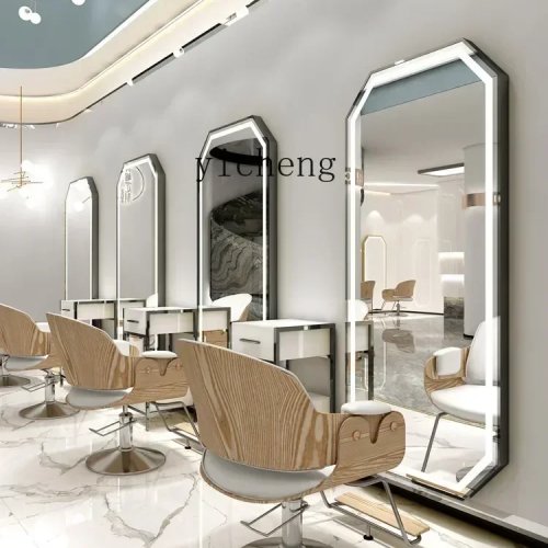 Neuer Spiegeltisch für Barbershop, europäischer Friseurspiegel, einseitig