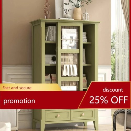 Tủ sideboard gỗ tự nhiên tích hợp kệ treo tường và ngăn lưu trữ dưới sàn cho đồ dùng gia đình