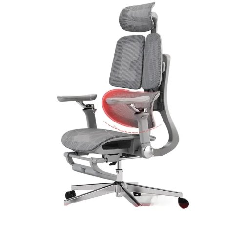Cadeira de escritório ergonómica com função reclinável e apoio lombar, cadeira de computador para casa e gaming