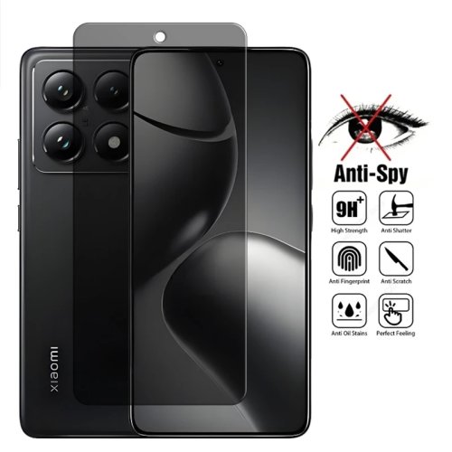 Tempered Glass Anti Intip untuk Xiaomi 14T Pro/14T – Pelindung Layar + Film Lensa