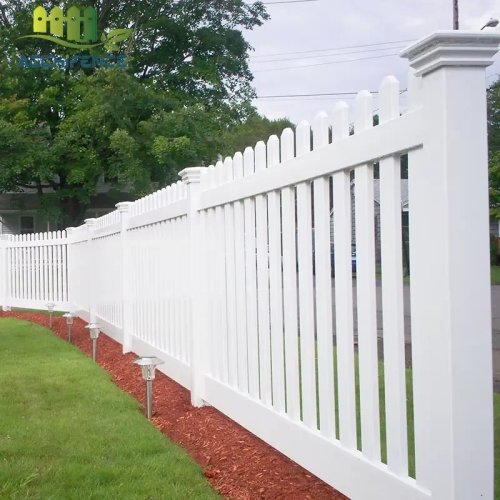 Pagar Piket PVC Vinyl Kualitas Tinggi untuk Luar Ruangan 1,2 m x 2,4 m Putih Dapat Disesuaikan untuk Taman dan Halaman