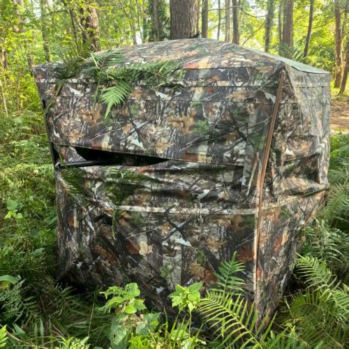 Tente de camouflage imperméable à ouverture rapide avec vision unidirectionnelle 270° pour chasse, observation des oiseaux et extérieur
