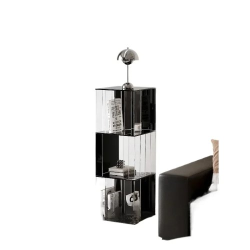 Acrylic Floor Magazine Rack – Modern Bookshelf & Simple Storage Organizer for Living Room
