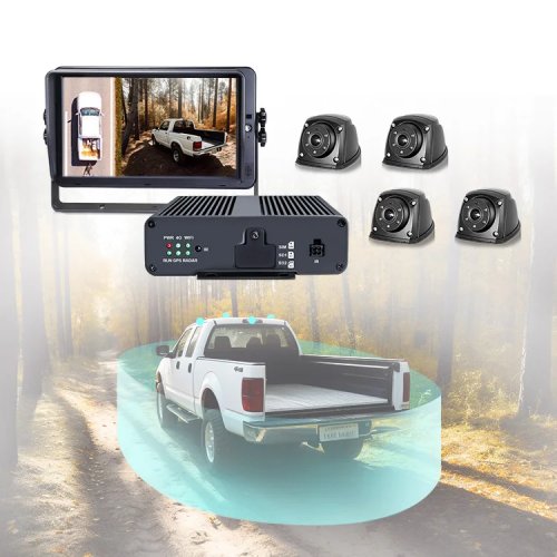 System kamer cofania 360° z widokiem z lotu ptaka 1080P z rejestracją GPS dla pojazdów