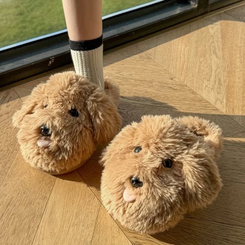 ふわふわアニメ柄レディースルームシューズ 冬 かわいい プラッシュ 高級 デザイナー スライド