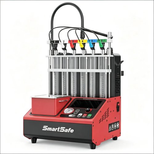 SmartSafe CNC605+ Pembersih & Penguji Injektor Bahan Bakar Ultrasonik untuk GDI PIEZO Diesel Common Rail, Peralatan Otomotif Paduan Aluminium