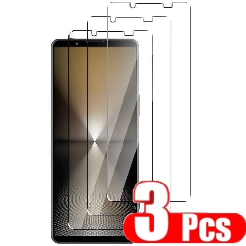 3er Set Panzerglas Displayschutz für Sony Xperia 10 VI 5 V 1 IV III II - HD Transparent