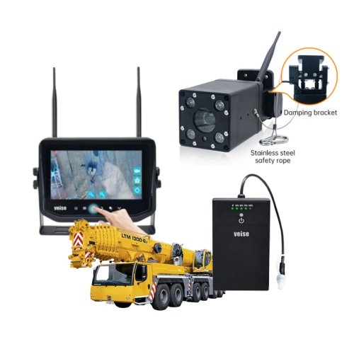 Sistema de monitor de cámara inalámbrico para grúa torre con zoom 30X y monitoreo de punto ciego para construcción