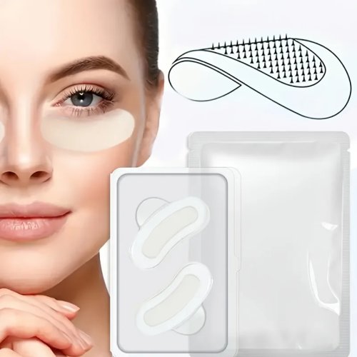 Miếng dán mắt vi kim 0,25 mm chăm sóc da mặt, màu nâu nhạt, tiện lợi, chống lão hóa và giảm nếp nhăn