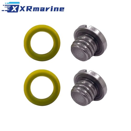 Kit viti tappo di scarico marino 2 pz per Mercury MerCruiser, sostituisce 10-79953Q2 10-79953A2 18-2244 22420 10-79953Q04