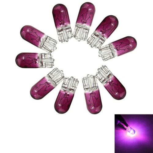 10Pcs Purple T10 W5W 3W LED Car Dashboard Instrument Panel Gauge Light Bulbs - Universal Interior Accessories