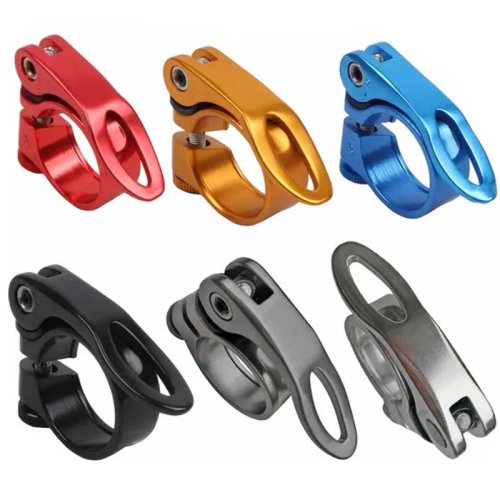 Abrazadera para poste de asiento de bicicleta 31.8/34.9 mm aluminio liberación rápida MTB