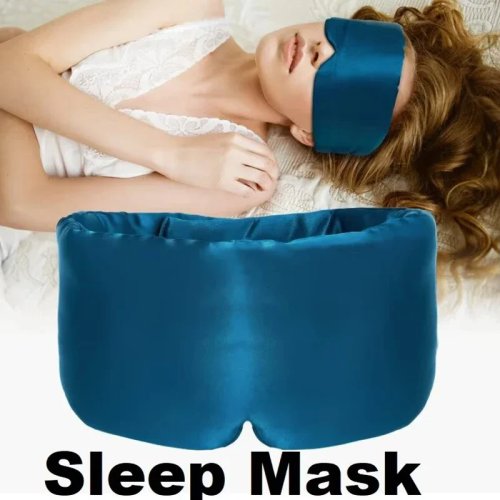 Mulberry Silk Sleep Mask, Light Blocking Soft Padded Eye Mask for Travel Sleeping Aid