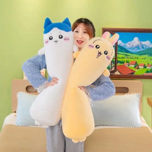 70 cm Chiikawa Hachiware Usagi Plüschpuppe Langkissen Kuscheltier Weiches Schlafkissen Geschenk