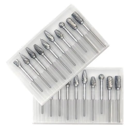 Set 10 frese rotanti in carburo di tungsteno 3x6 mm a doppio taglio per legno e utensile rotativo