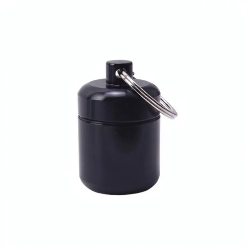 Portachiavi in alluminio contenitore impermeabile barattolo di metallo per pillole, tappi per orecchie, monete - Organizer portatile compatto