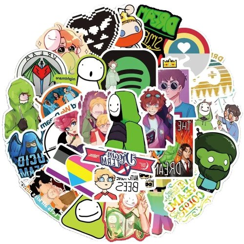 50PCS Dream SMP 인기 귀여운 그래피티 스티커 노트북, 여행 가방, 기타, 장난감용