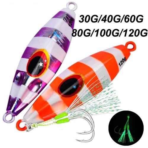 메탈 지그 스푼 루어 30g~120g 인공 미끼 쇼어 슬로우 지깅 배스 낚시 태클