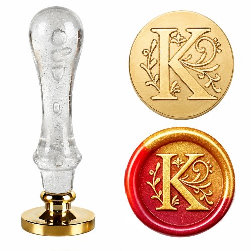Waxzegelstempel 26 Letters, 25mm Messing Kop met Witte Bubble Handgreep voor Bruiloft Uitnodigingen, Verjaardagskaarten, Enveloppen