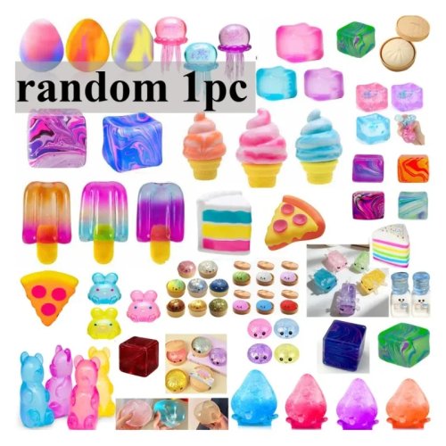 200+ món figure squishy ngẫu nhiên hộp mù đồ chơi bất ngờ slow rising mềm mại fidget giảm stress hình đầu Moai, gấu trúc và thỏ